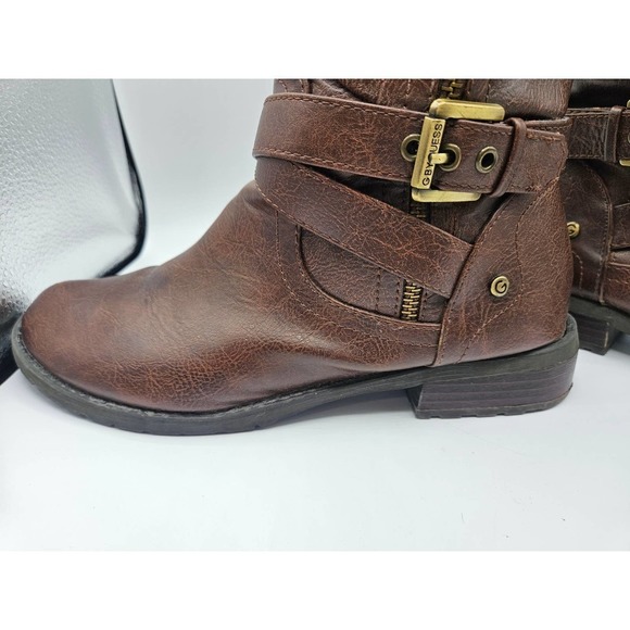 G By Guess Women's Boots Tall Shaft Wide Calf Boots Brown Sz 8M Fits like 7.5M - Picture 7 of 12